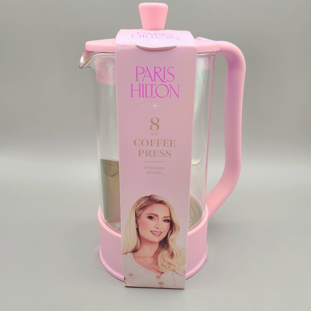 Paris Hilton Pink 8 Cup Coffee Press, NWT
